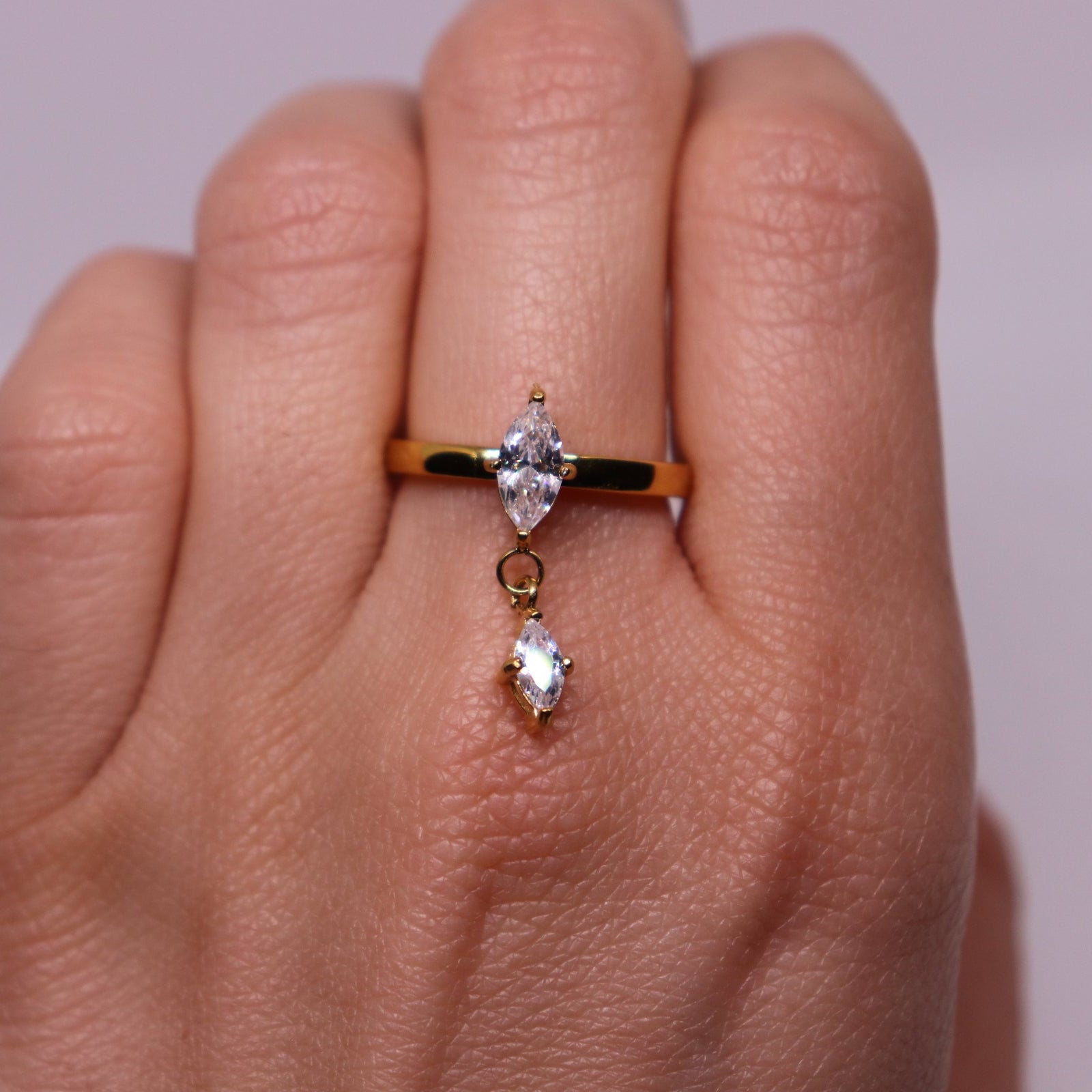 Marquise Drop Ring