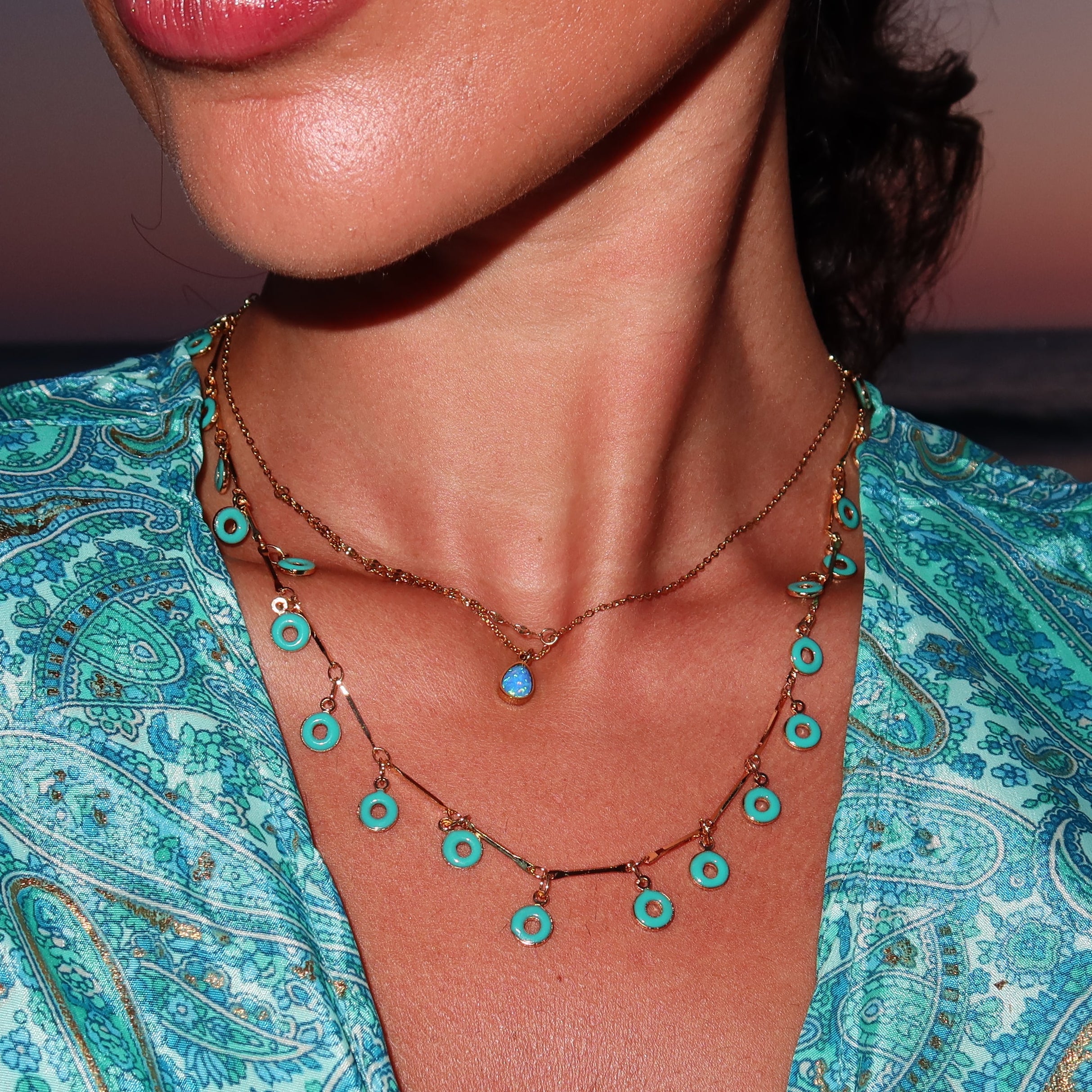 Tear drop Opal necklace