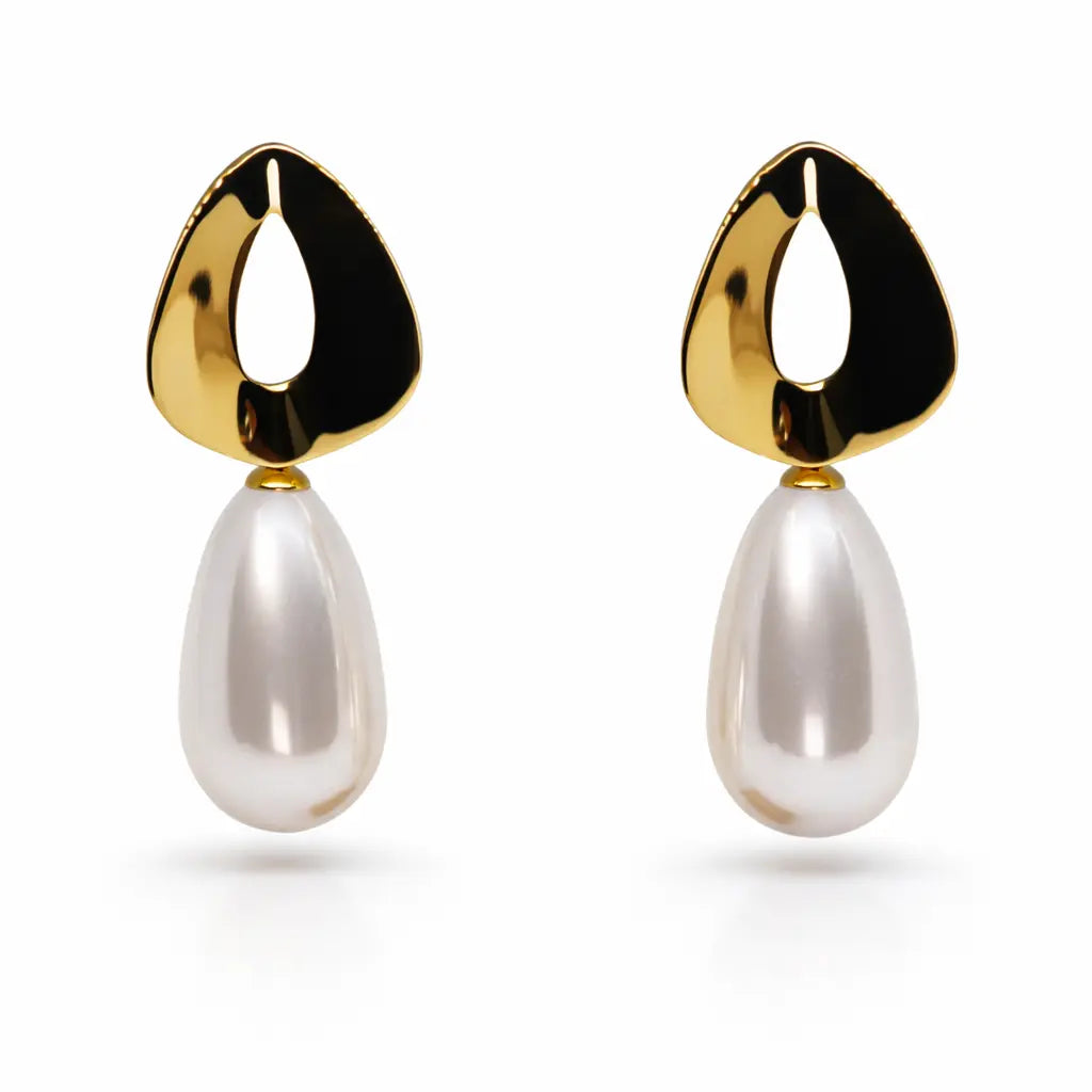 Muse Pearl Drop Earrings Dela Asa Art