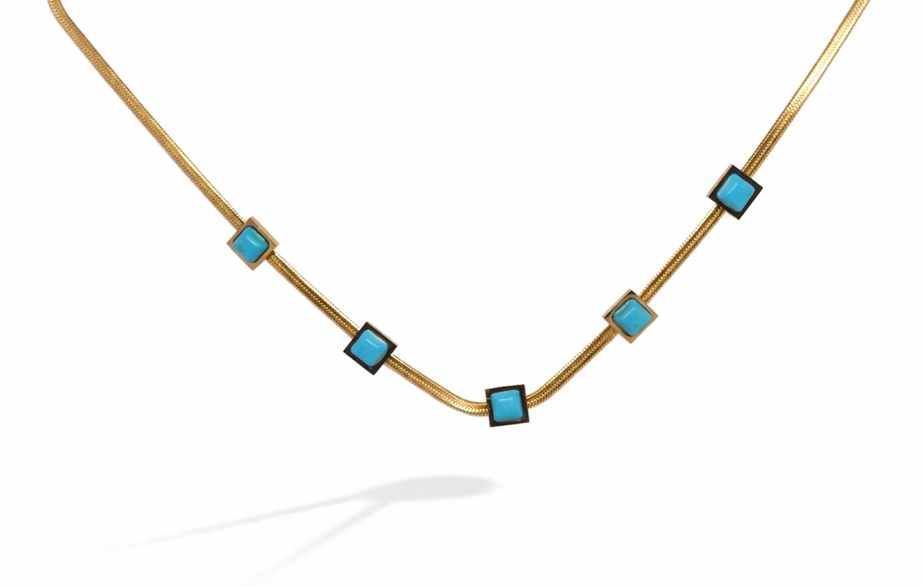 Azure Tile Necklace