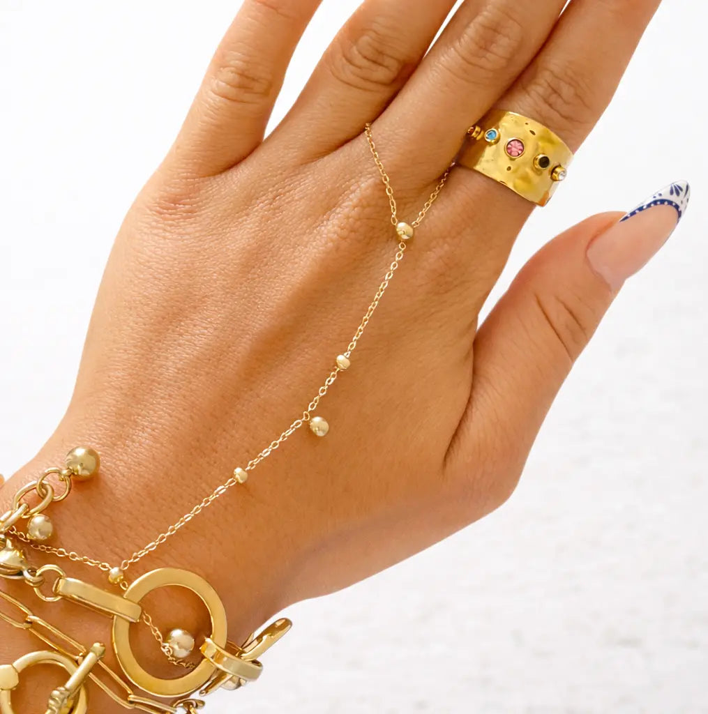 Beaded hand chain Dela Asa Art