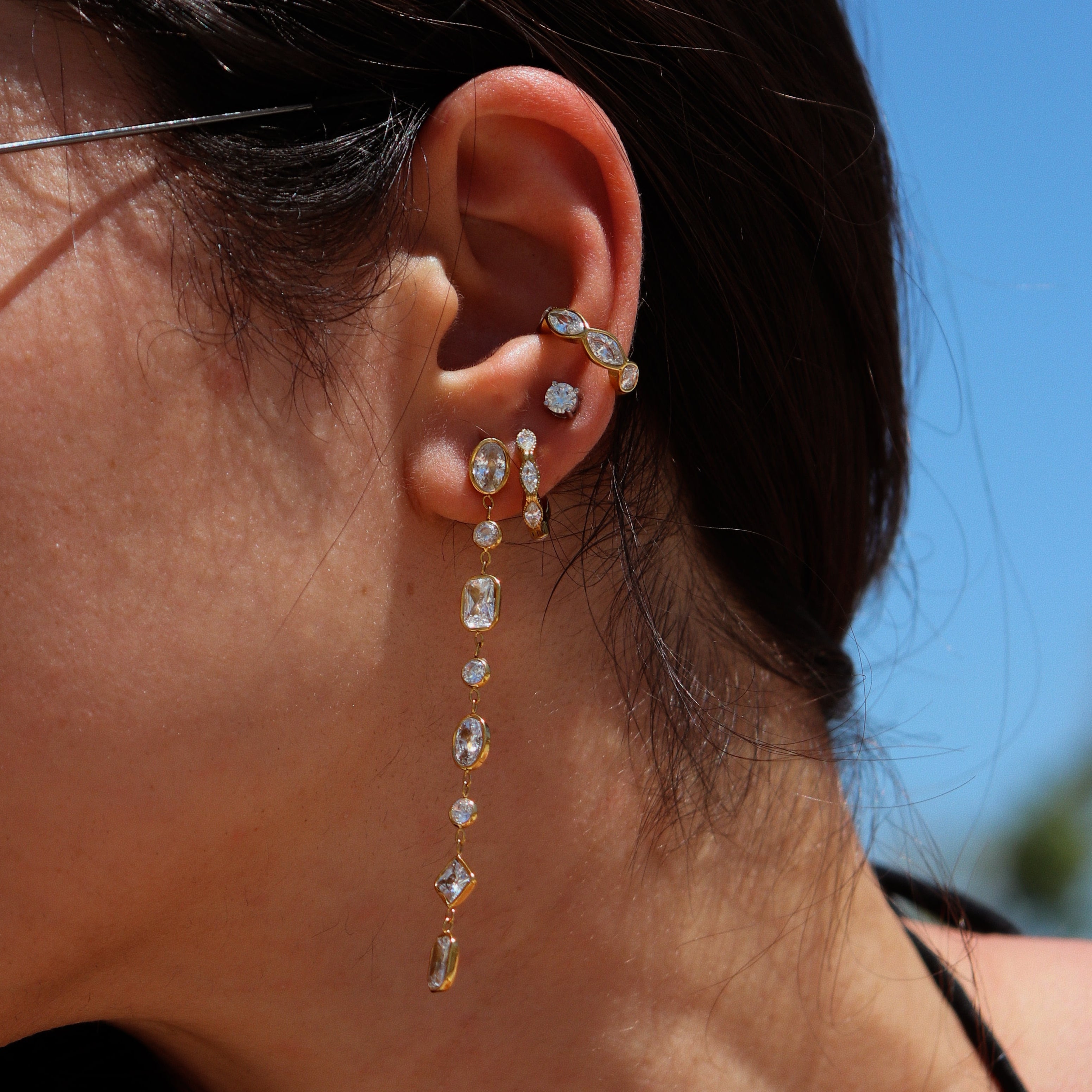 Solène Mini Wave Hoops