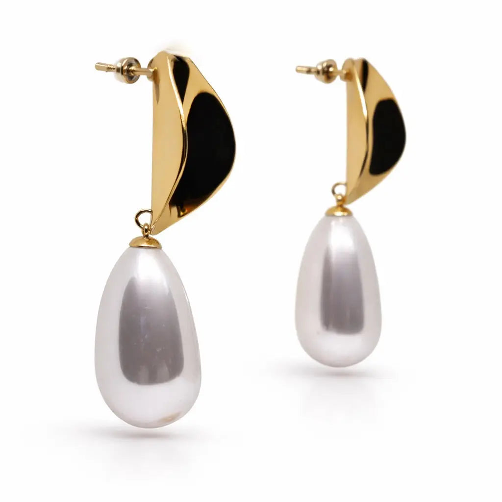 Muse Pearl Drop Earrings Dela Asa Art