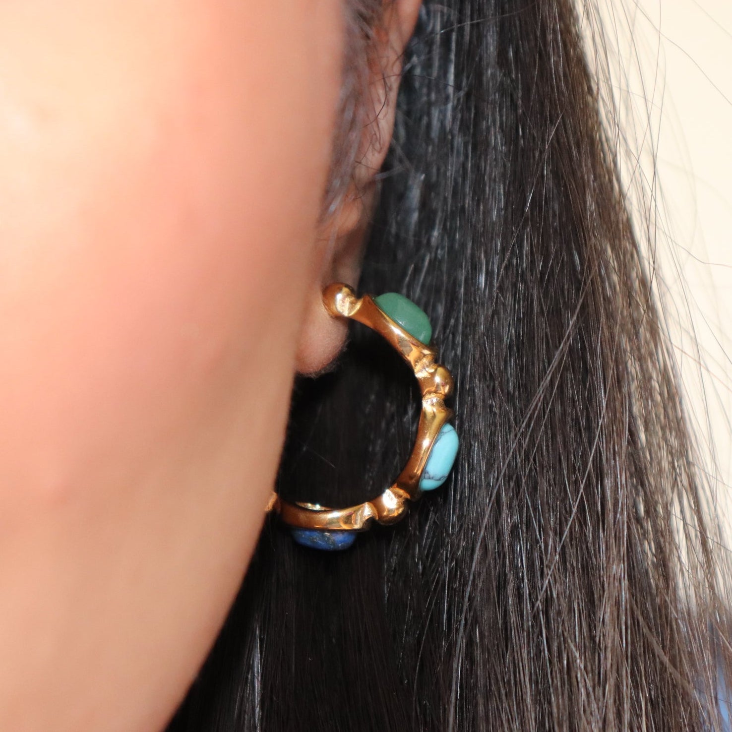 Rio stone hoops