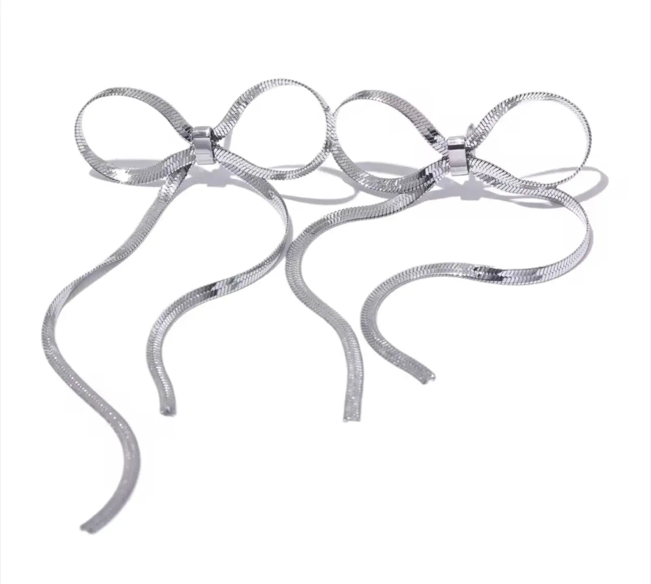 Long Bow Stud Earrings Dela Asa Art