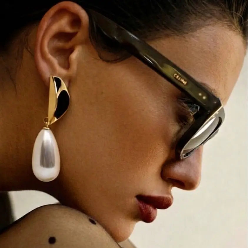 Muse Pearl Drop Earrings Dela Asa Art