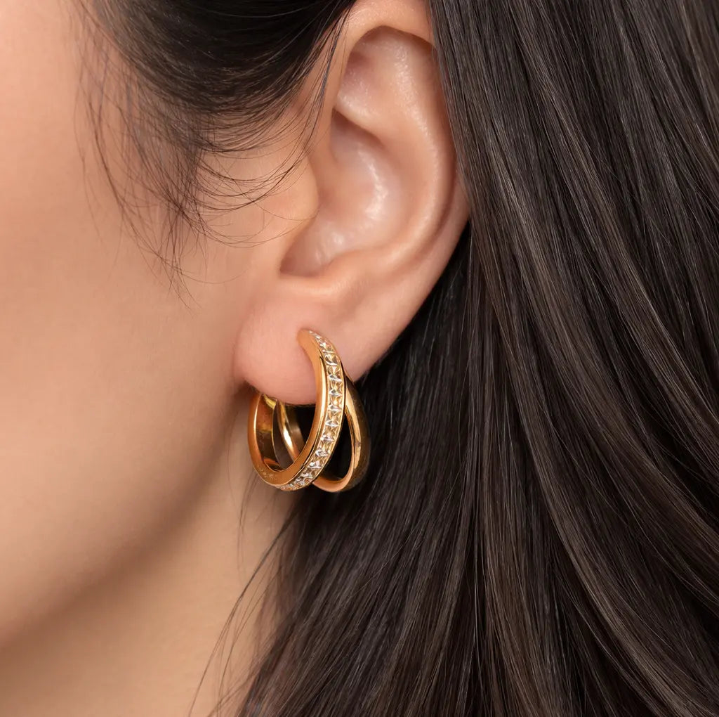 The Arina Double Hoops Dela Asa Art