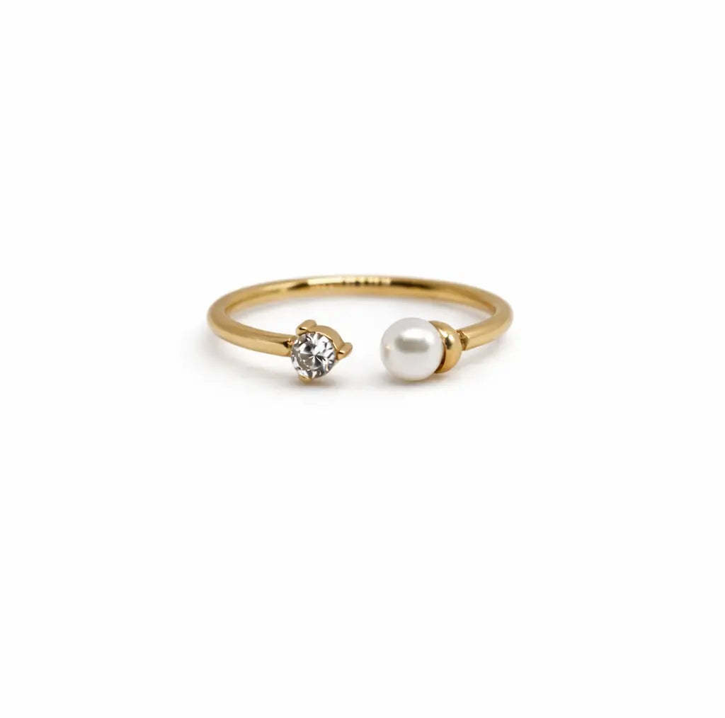 Pearl Glow Open Ring Dela Asa Art