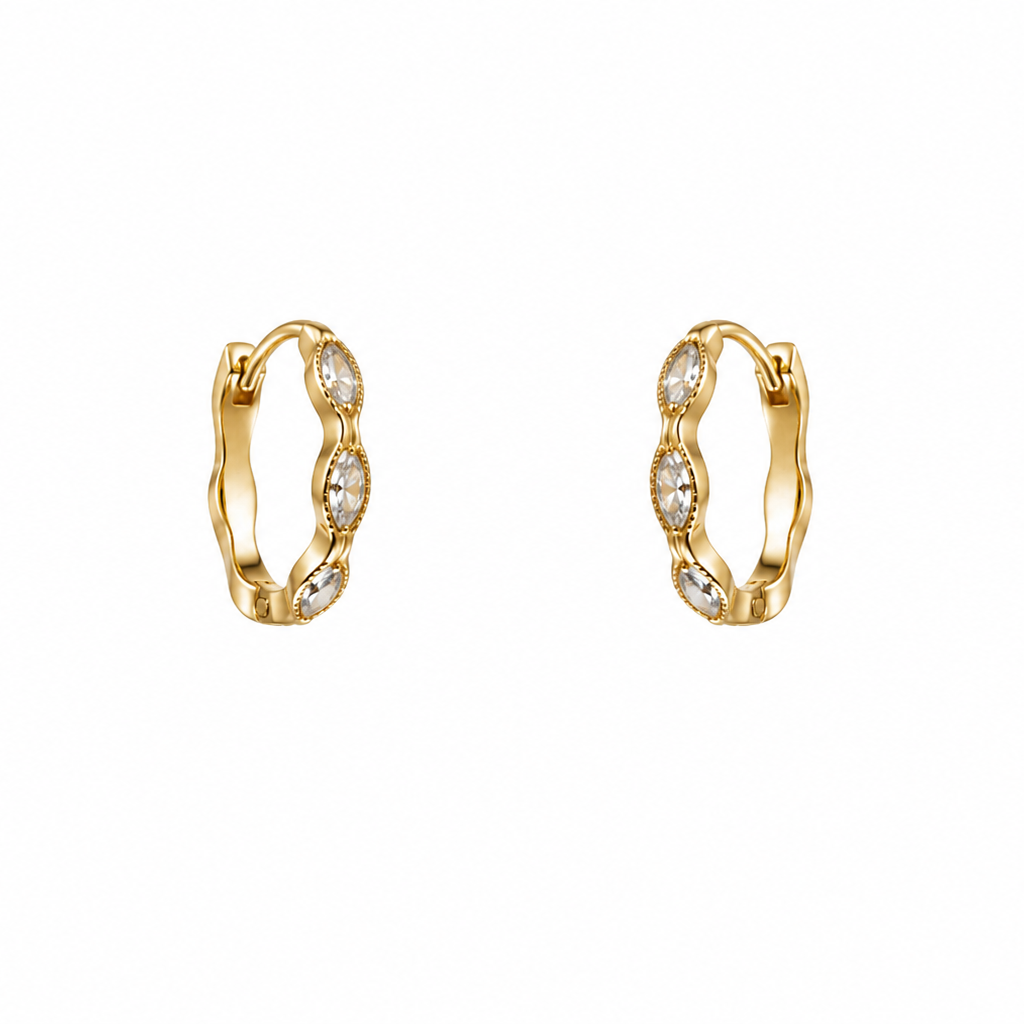 Solène Mini Wave Hoops