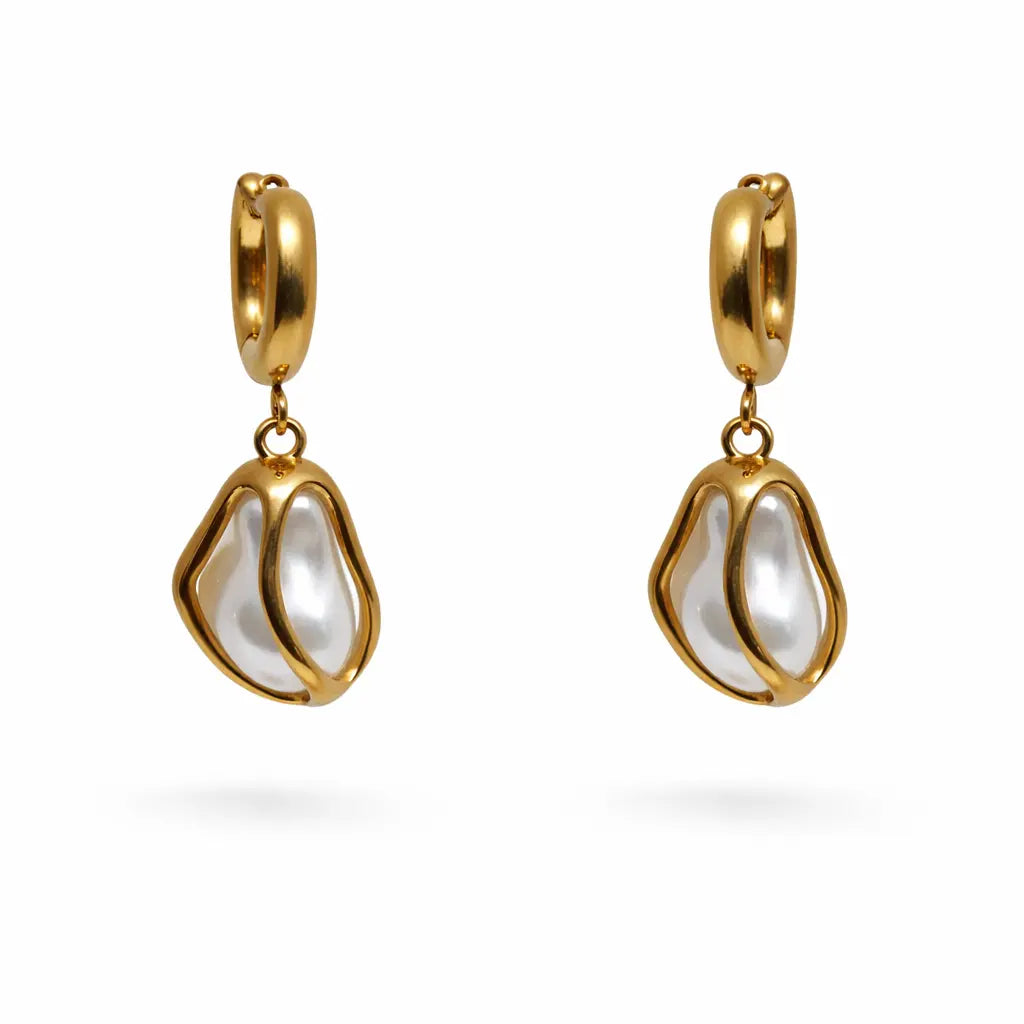 Nerina Pearl Drop Earrings Dela Asa Art