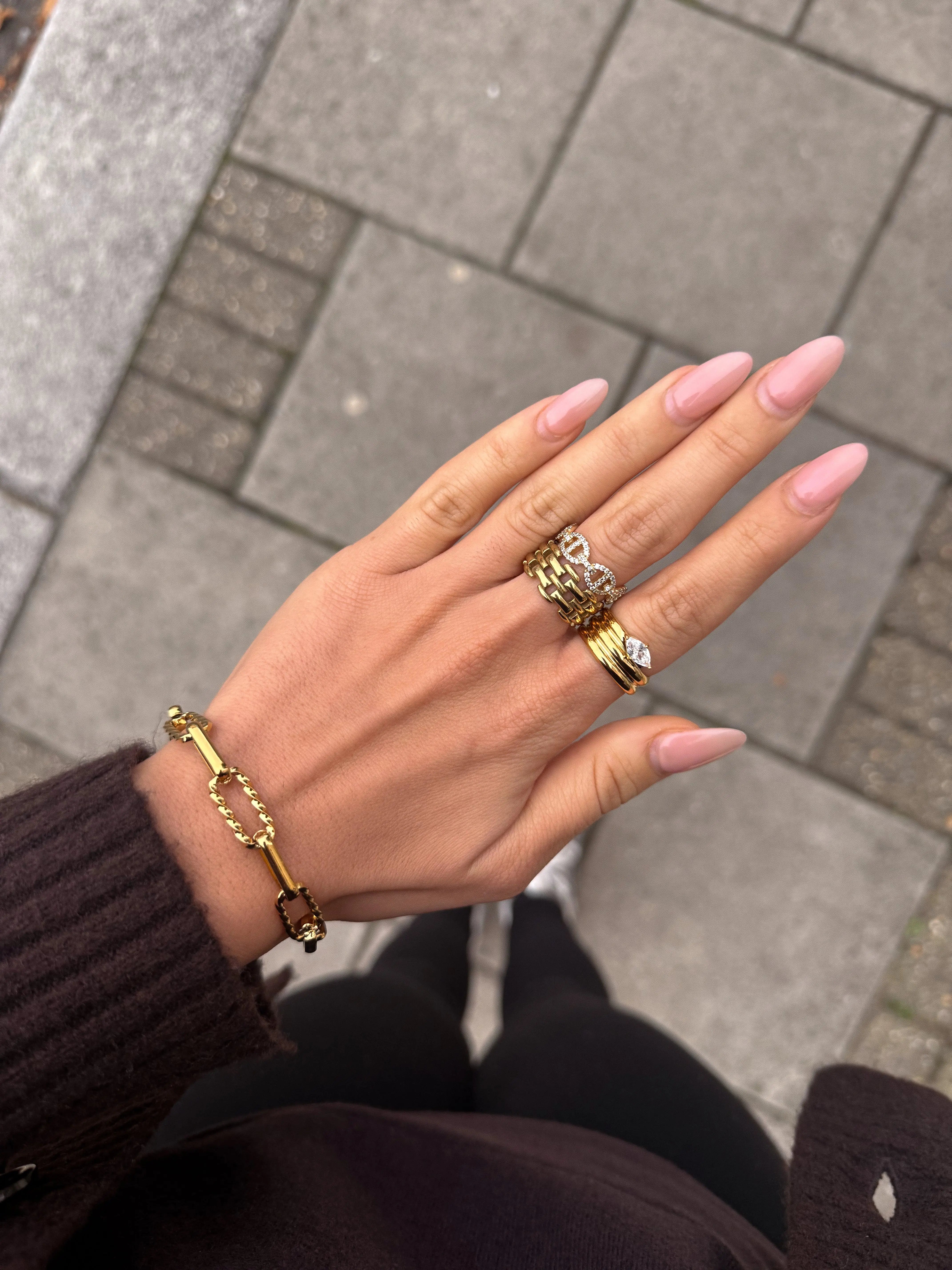 Twisted wrap with marquise stone Dela Asa Art