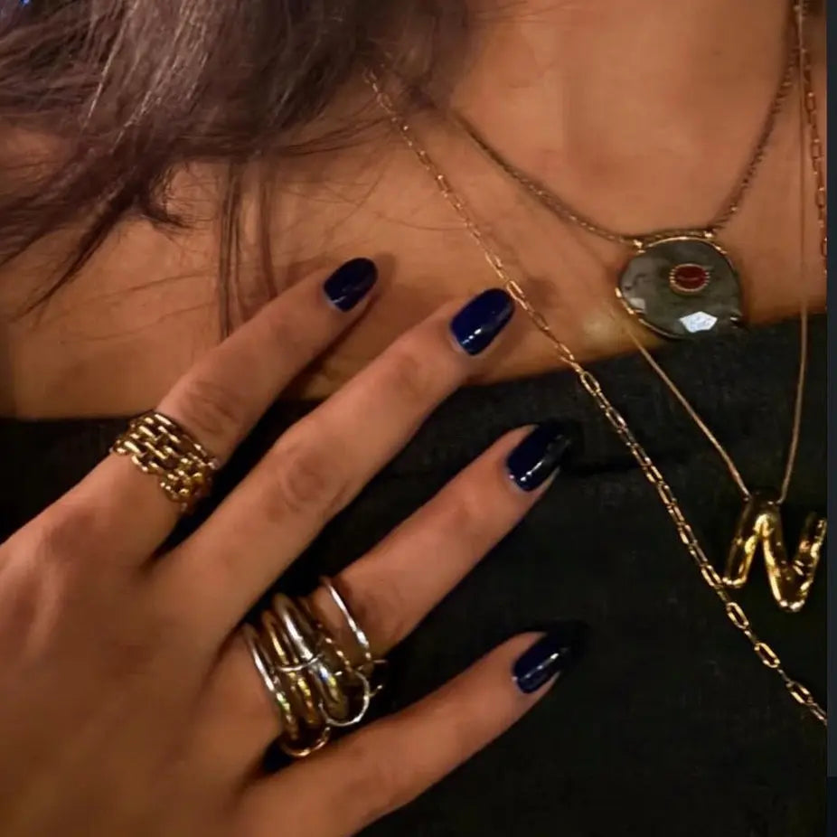 Mixed metal stack ring Dela Asa Art