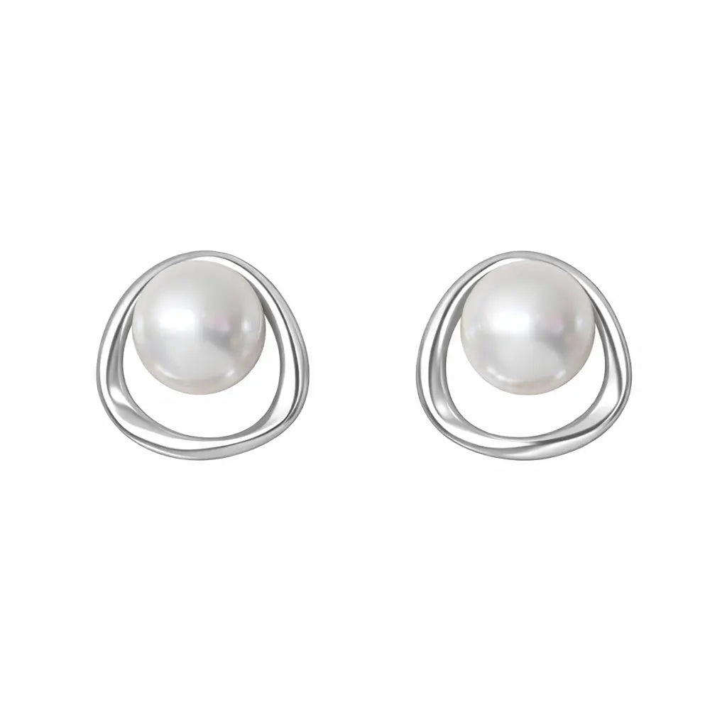 Halo Pearl Studs Dela Asa Art