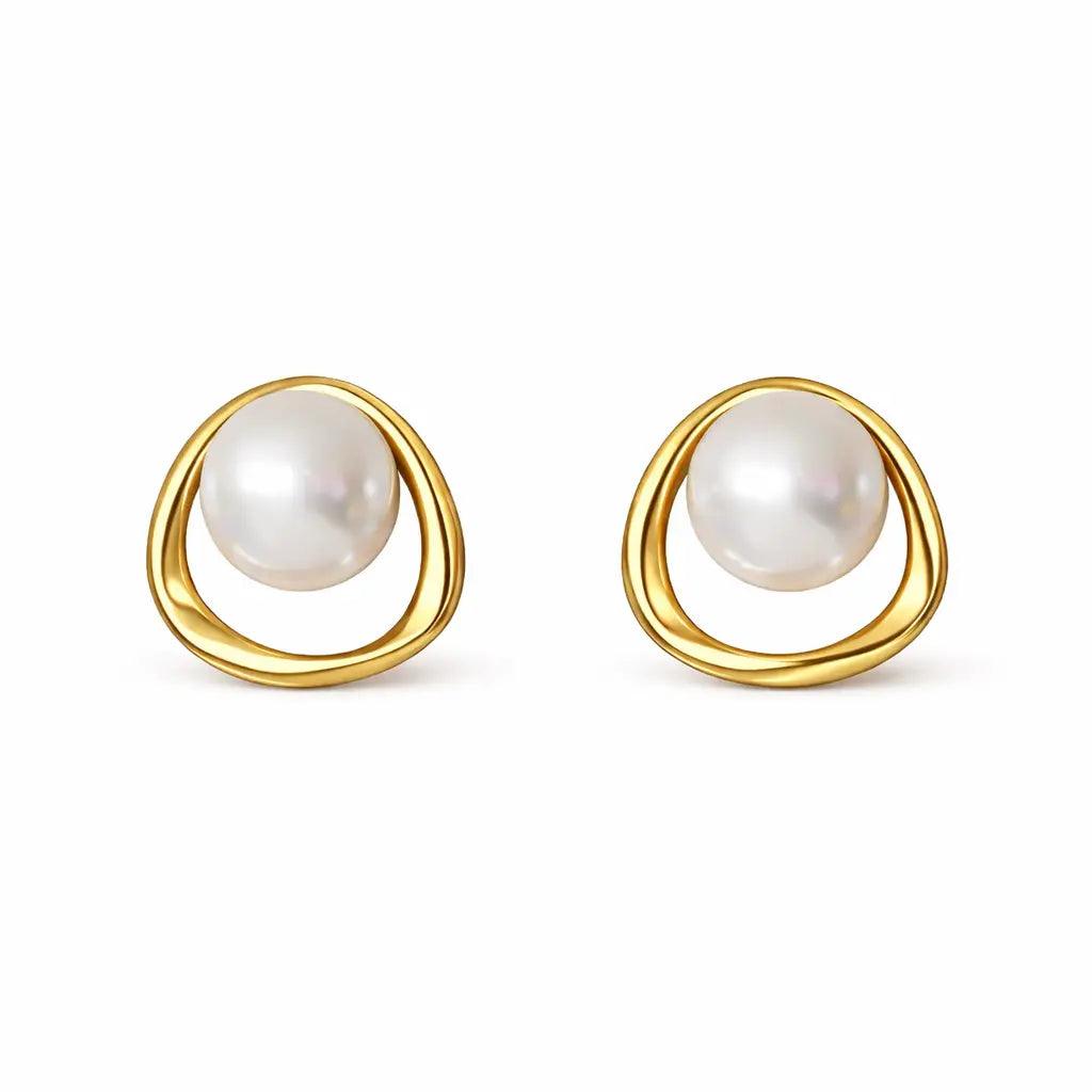 Halo Pearl Studs Dela Asa Art
