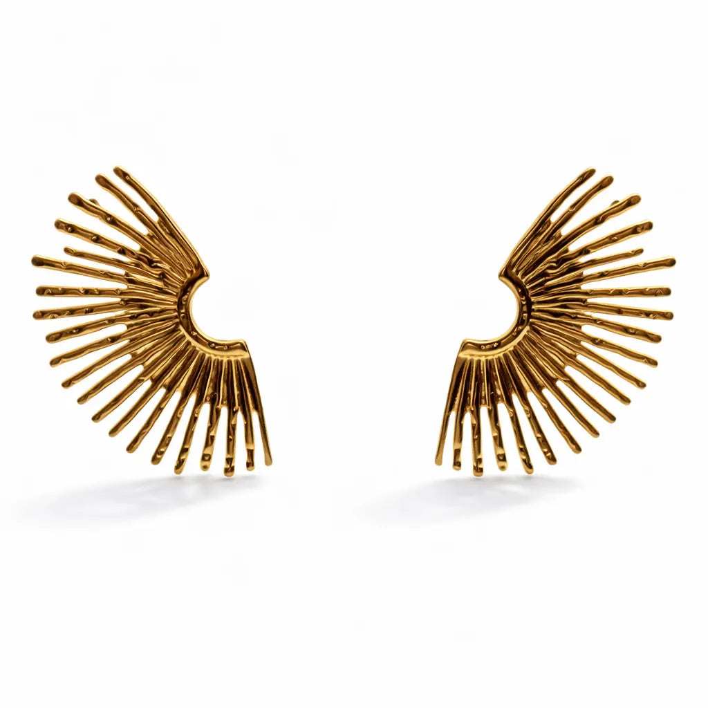 The Soleil Fan Earrings Dela Asa Art