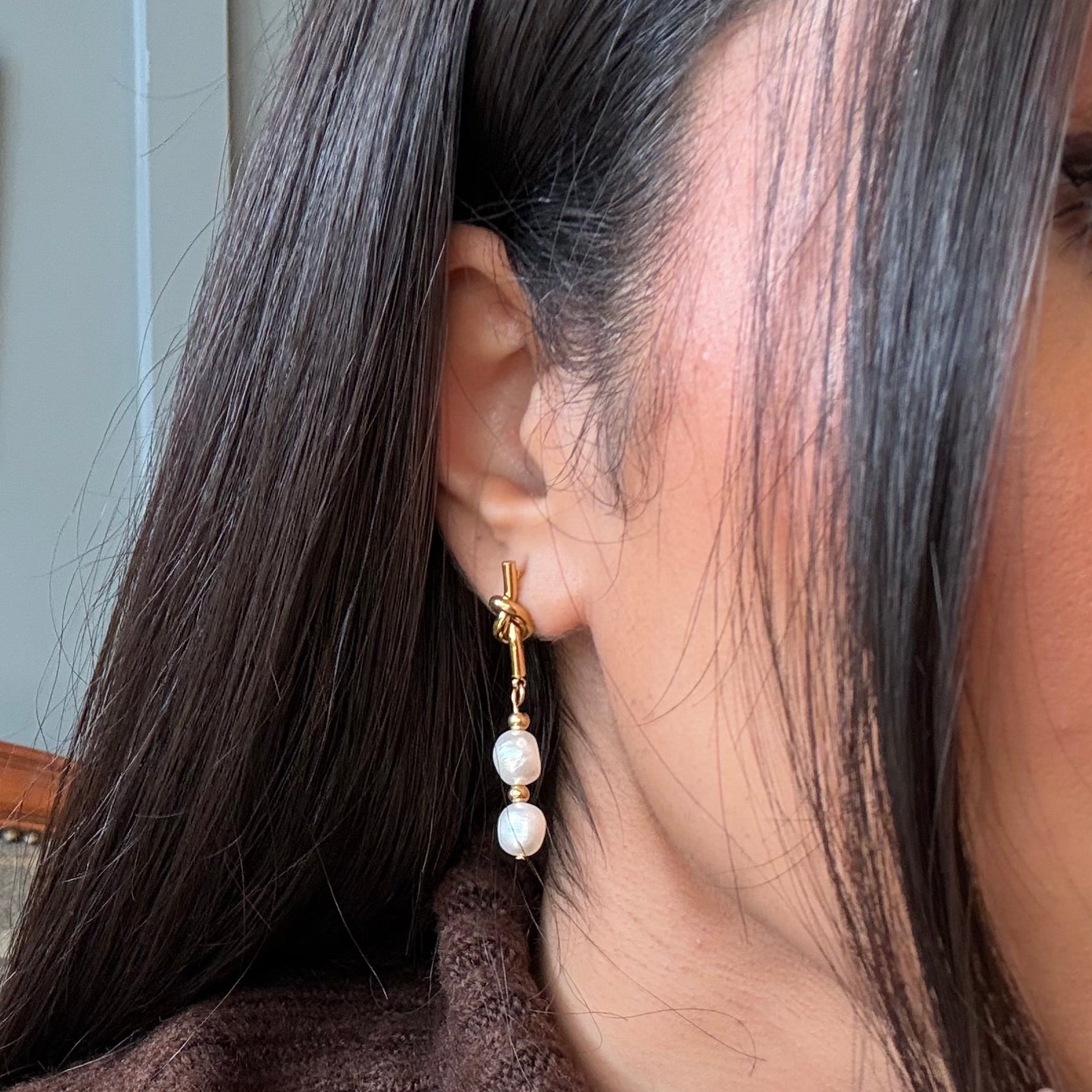 Double Pearl Studs