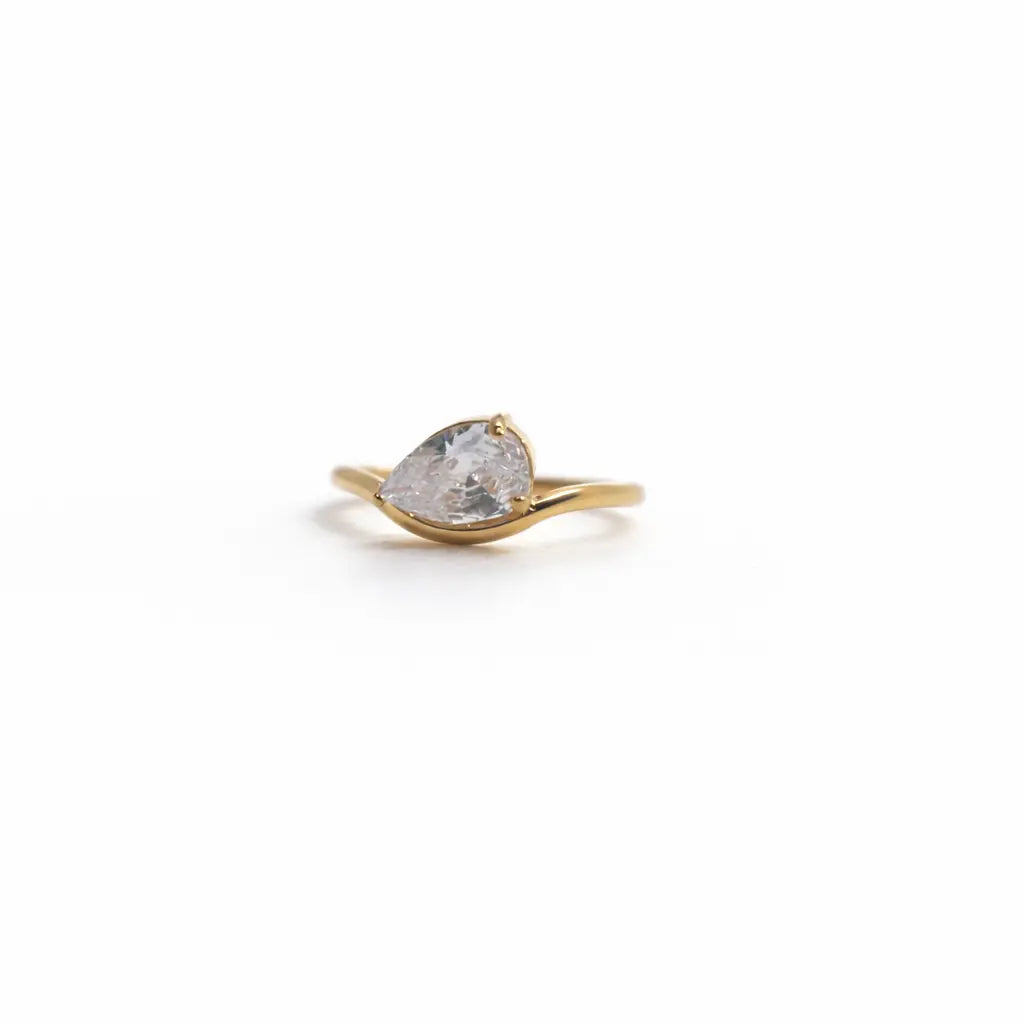 The Elara Pear Ring Dela Asa Jewellery