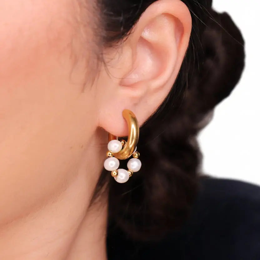 The Duo Pearl Hoops Dela Asa Art