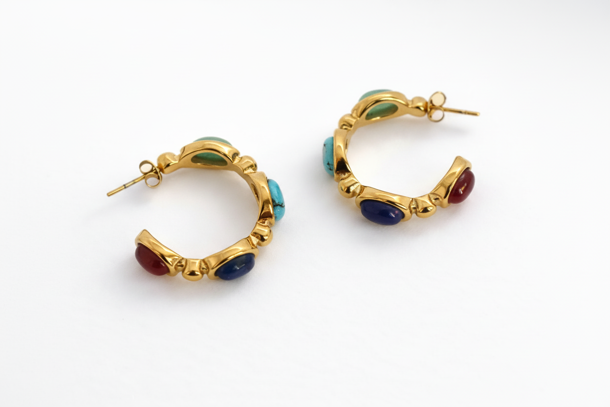 Rio stone hoops