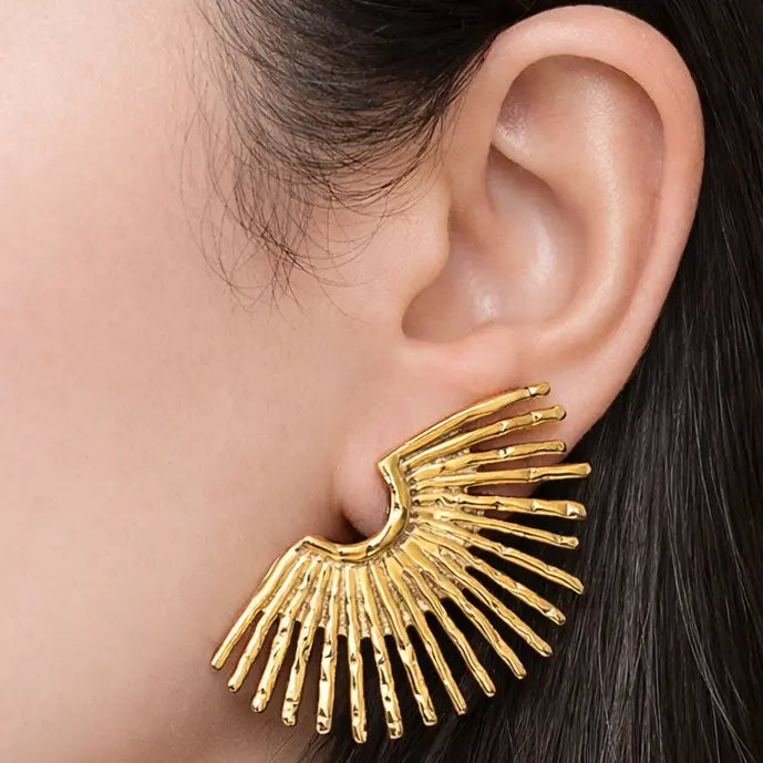 The Soleil Fan Earrings Dela Asa Art