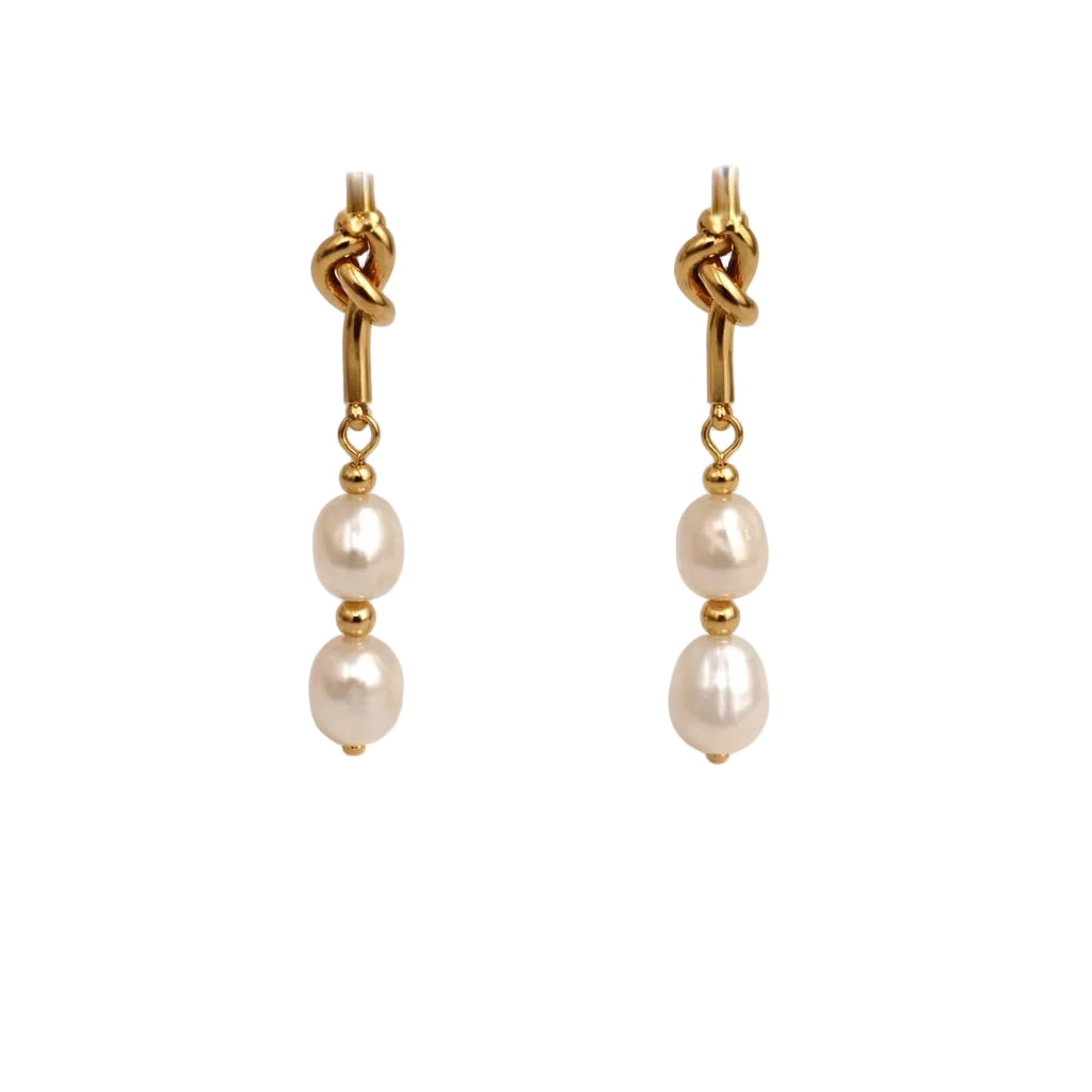 Double Pearl Studs