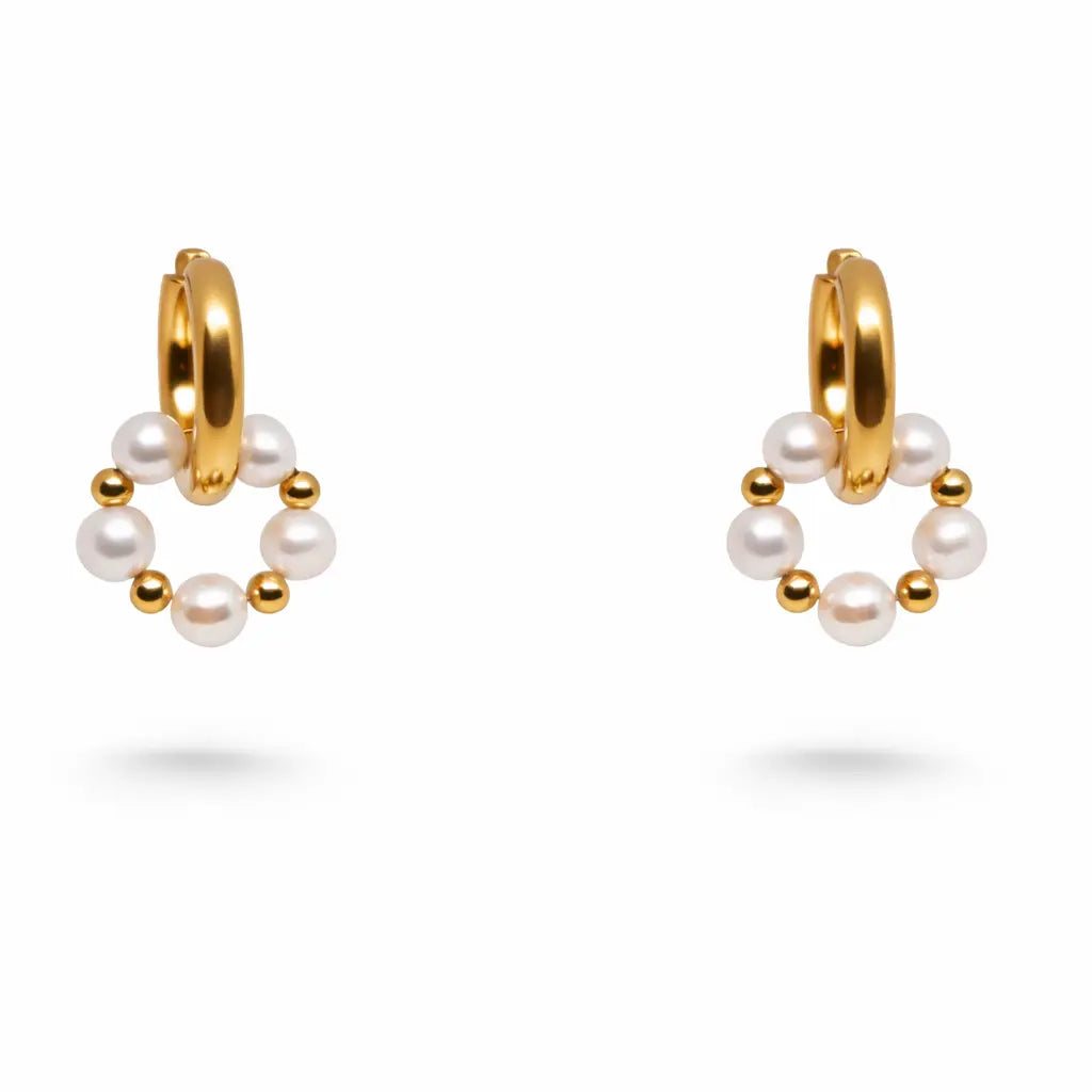 The Duo Pearl Hoops Dela Asa Art