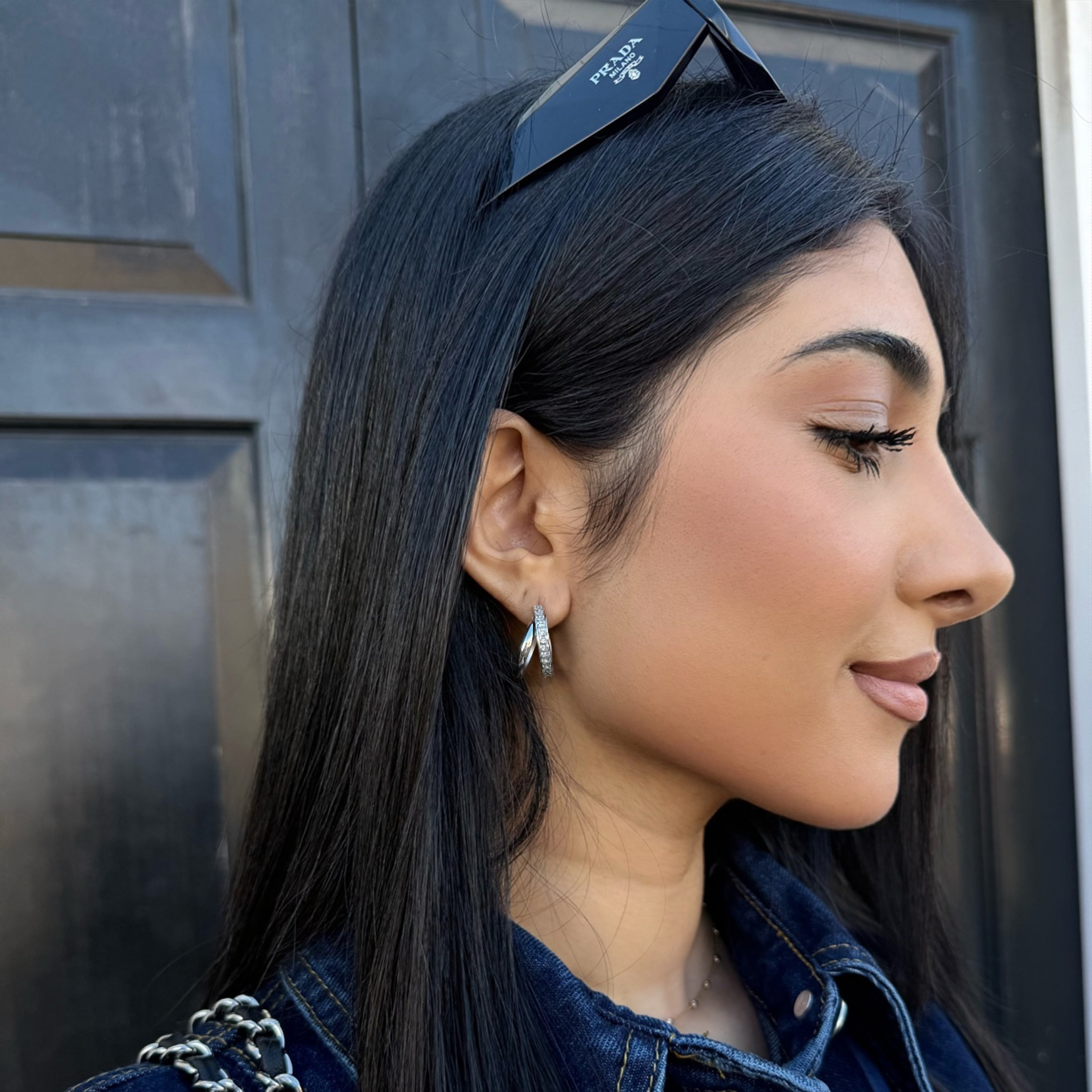 The Arina Double Hoops