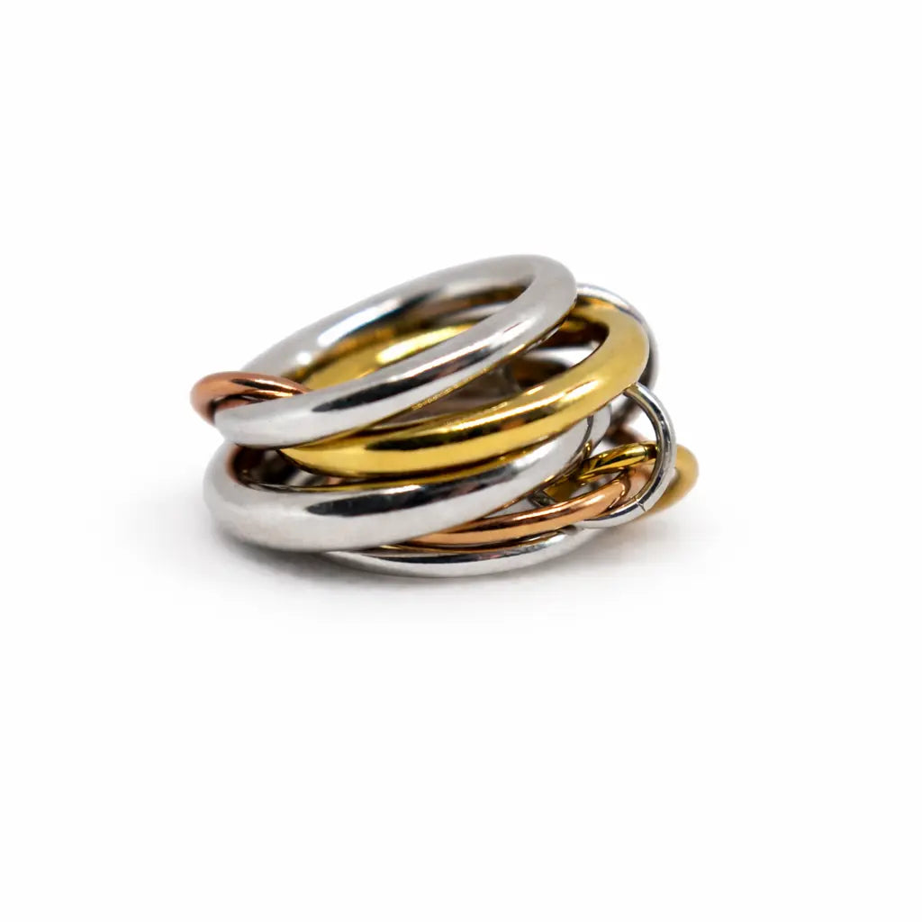 Mixed metal stack ring Dela Asa Art