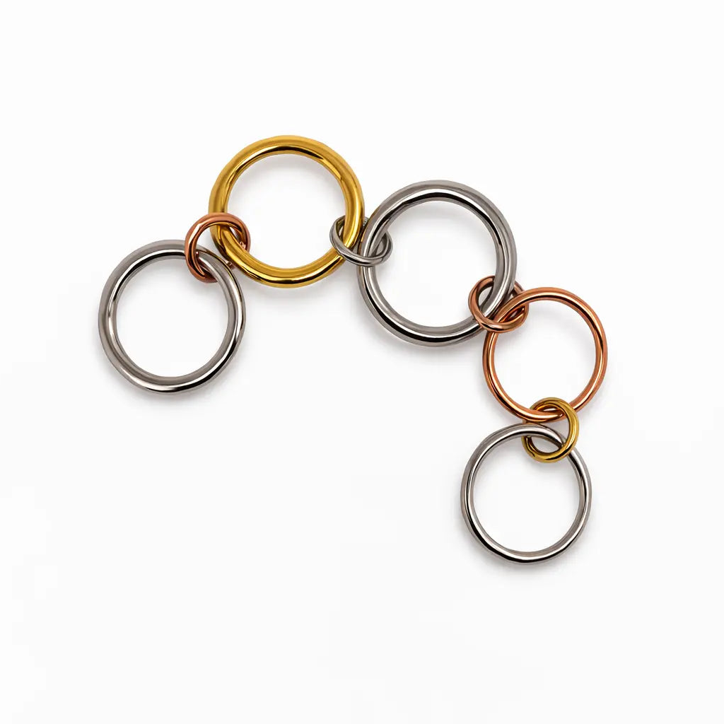 Mixed metal stack ring Dela Asa Art