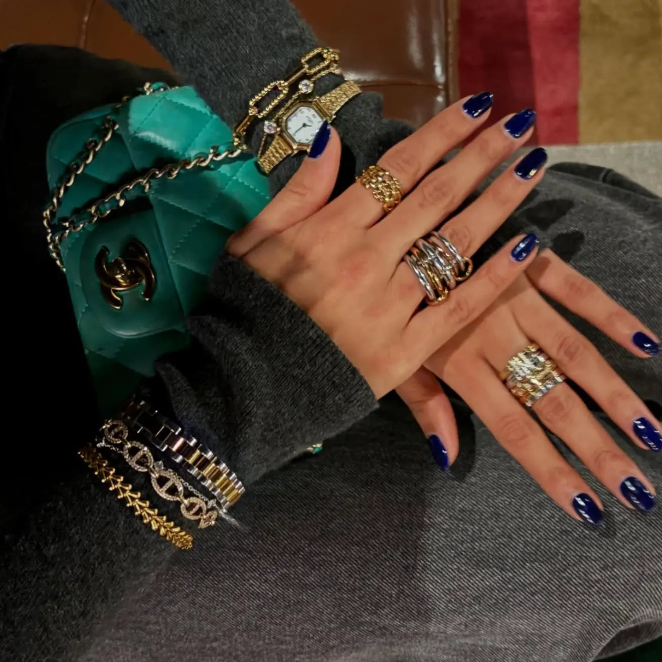 Mixed metal stack ring Dela Asa Art